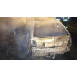 Zásah hořící osobní auto u obce Hluboká
