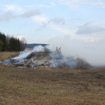 Zásah 24.2.2008 - hašení hromady u ČOV