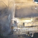 Zásah hořící osobní auto u obce Hluboká